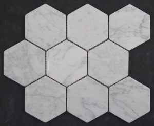 239 Carrara Tumbled Hexagon 